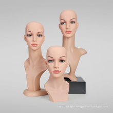 Realistic male female make up life like sculpture head mannequin head makeup